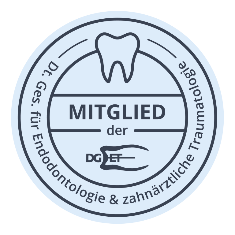 Logo DGET zertifiziert Logo zertifiziertes Mitglied der Deutschen Gesellschaft für Endodontologie und zahnärztliche Traumatologie